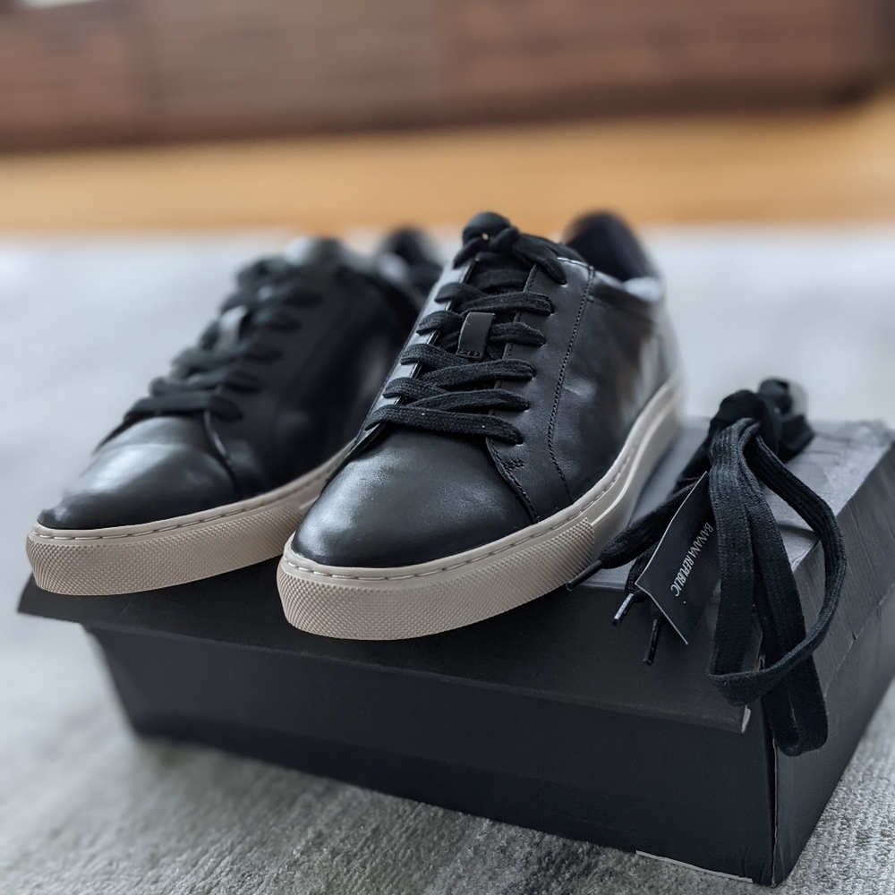 🔥NWT BANANA REPUBLIC MEN'S NICKLAS SNEAKERS BLACK